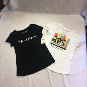 Friends TV Show Graphic T-Shirt Kids‎ Size 6/6X Black White 2 Pack NWT NWOT